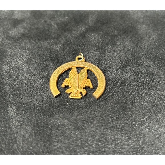 Gold Filled Stewardess Corps American Airlines Retro Charm/Pendant - Picture 5 of 7